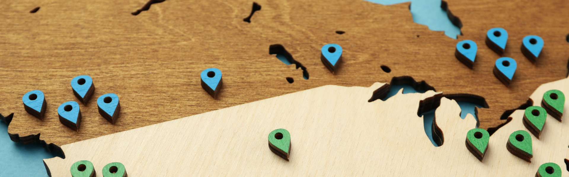 a wooden map